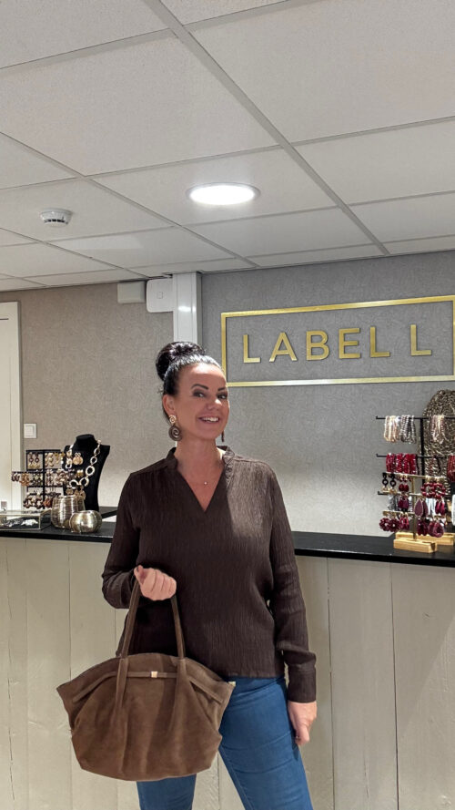 Blouse Katy brown azzurro-blouses Label-L