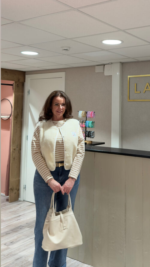 Gilet teddy of white label-l-Gilet Label-L