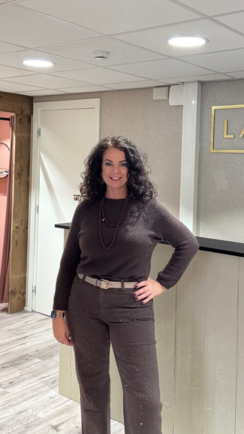 Jeans sparkle brown queen of hearts-broeken Label-L