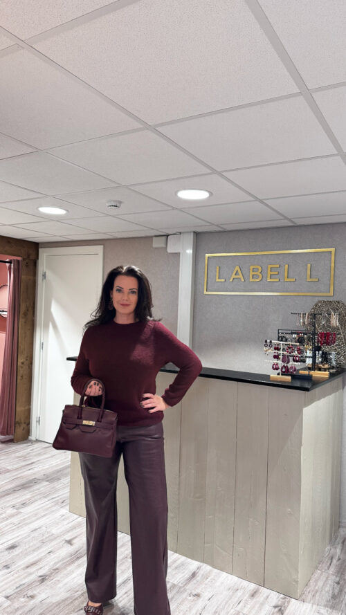 Leatherlook broek corco Bordeaux sophie en me-broeken Label-L