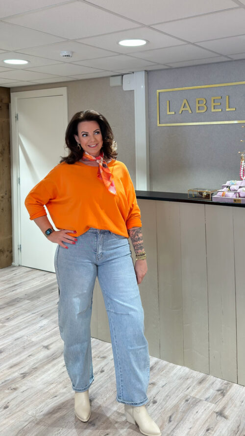 Shirt Basic Luna Orange label-l-tops en shirts Label-L