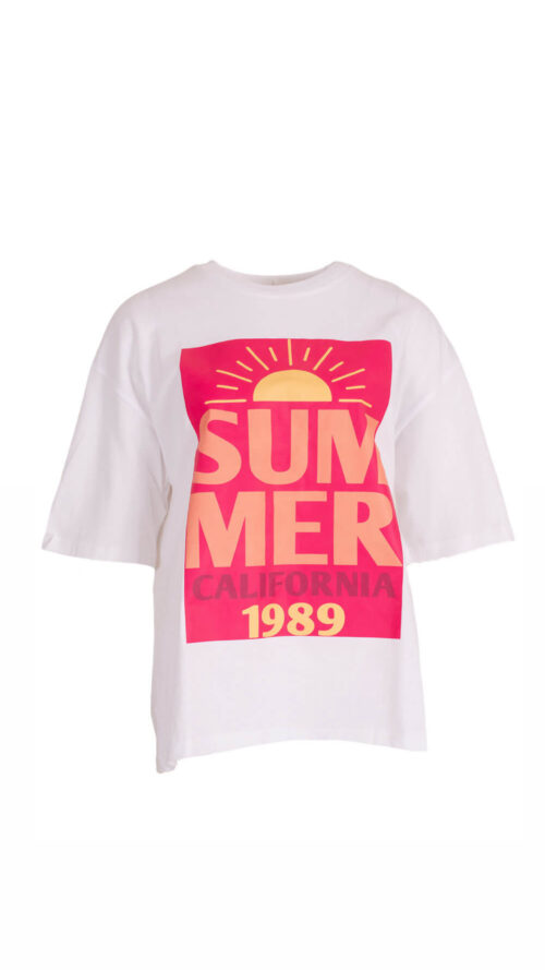 Shirt Summer Fuchsia Azzurro -tops Label-L