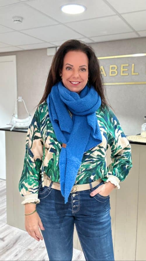 Sjaal Kobalt accessoires junkie Amsterdam- sjaals- Label-L 1