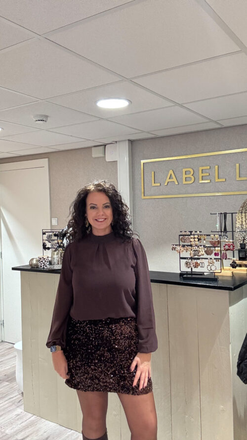 Top Lianna Brown azzurro-tops Label-L