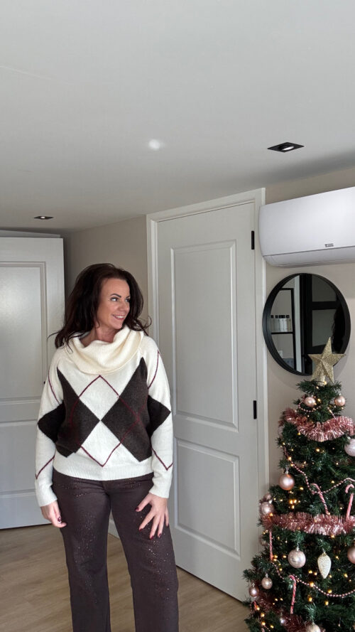 Trui cozy ruit Label-L-Truien en Vesten Label-L
