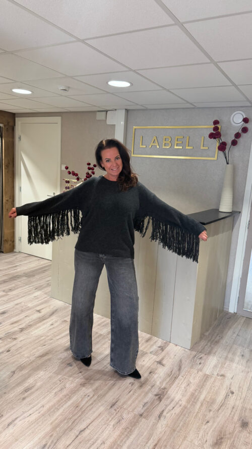 Trui fringe Grey gold en silver-truien-Label-L