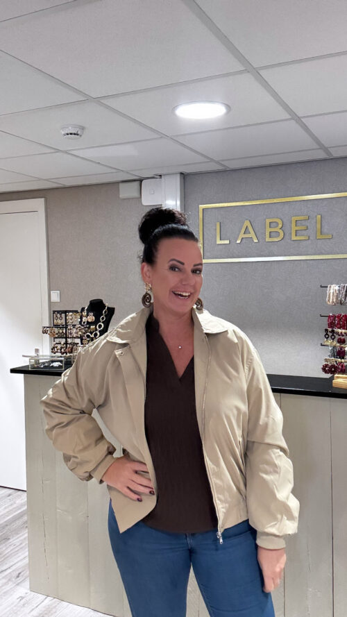 bomber jasje Milly Beige azzurro-jassen Label-L